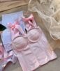 تاپ کاپدار بند ساتن پاپیونی🎀