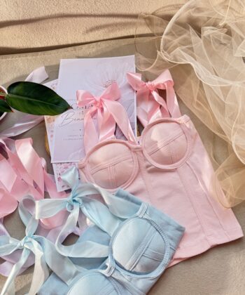 تاپ کاپدار بند ساتن پاپیونی🎀