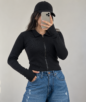 سویشرت کراپ پنبه کبریتی فینگری سلنا